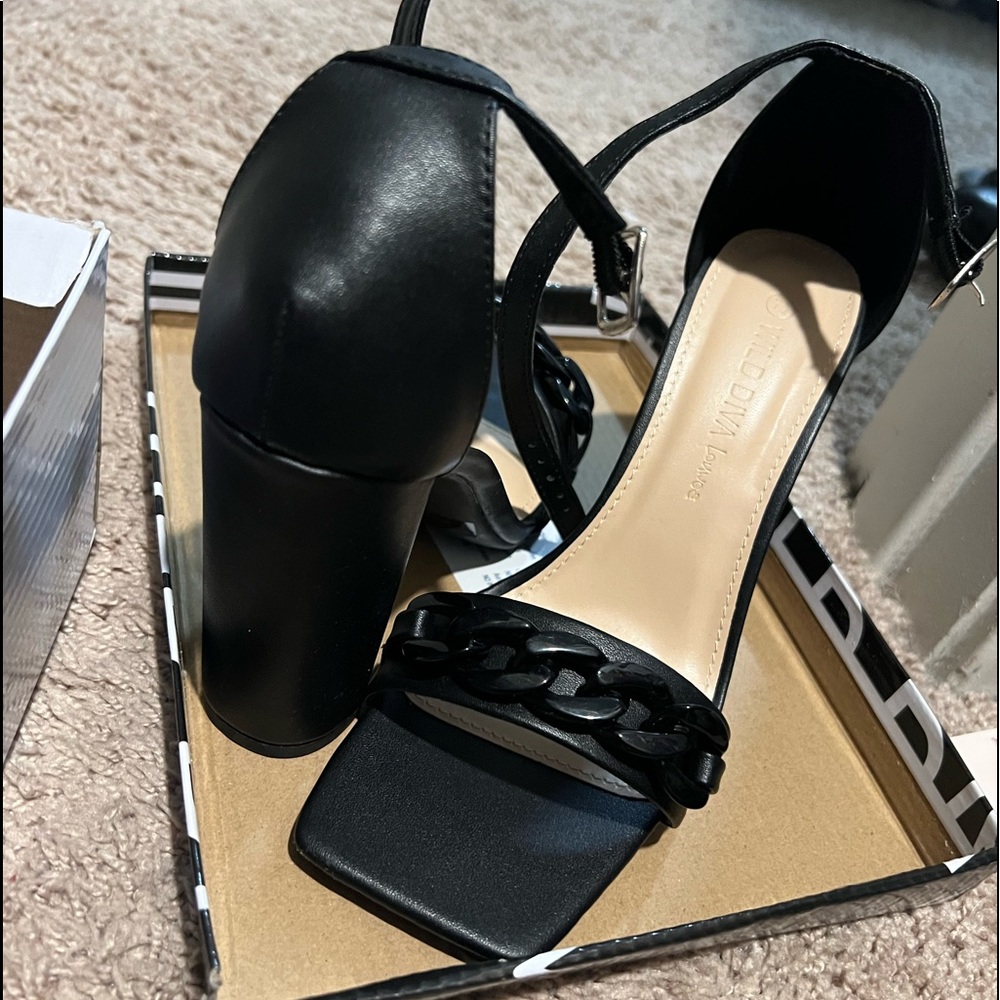 Wild Diva black block heels